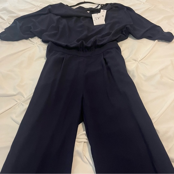 Diane Von Furstenberg Deep Blue Jumpsuit 10 - Picture 2 of 8